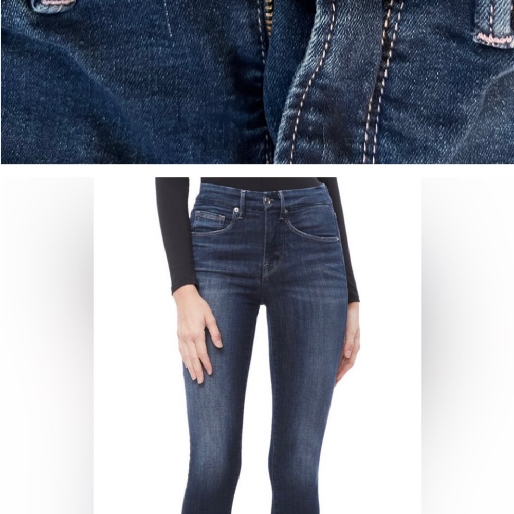 Good American Blue Skinny Jeans High-Waisted